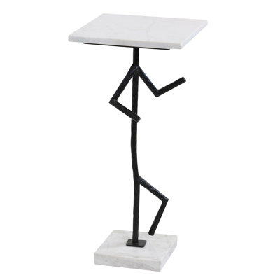 Table d'appoint Lineform Martini - blanc et noir - droite
