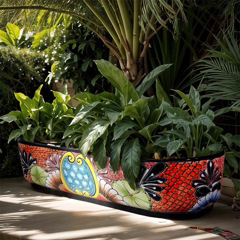 Pot à fleurs orange Desert Desert Talavera 
