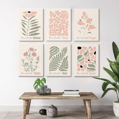 6 Piece Wrapped Canvas Wall Art