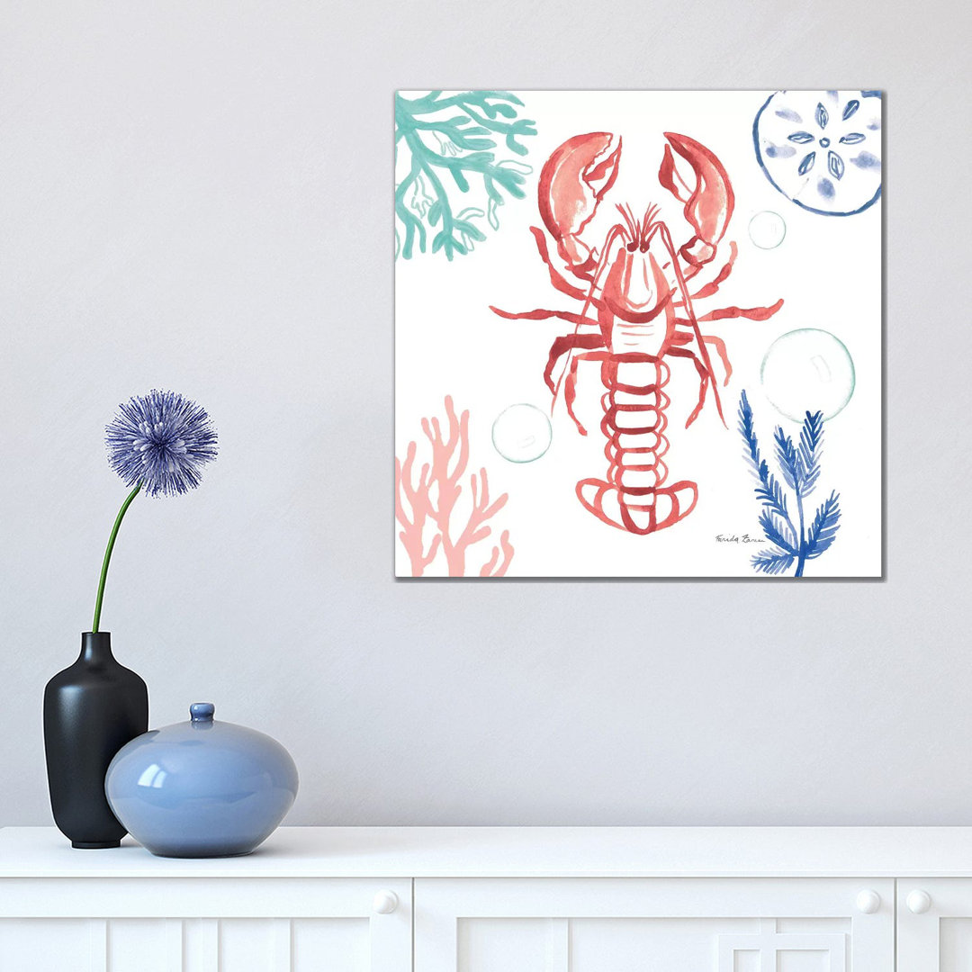 Coastal Jewels VI Coral Cove by Farida Zaman - Wrapped Canvas Print