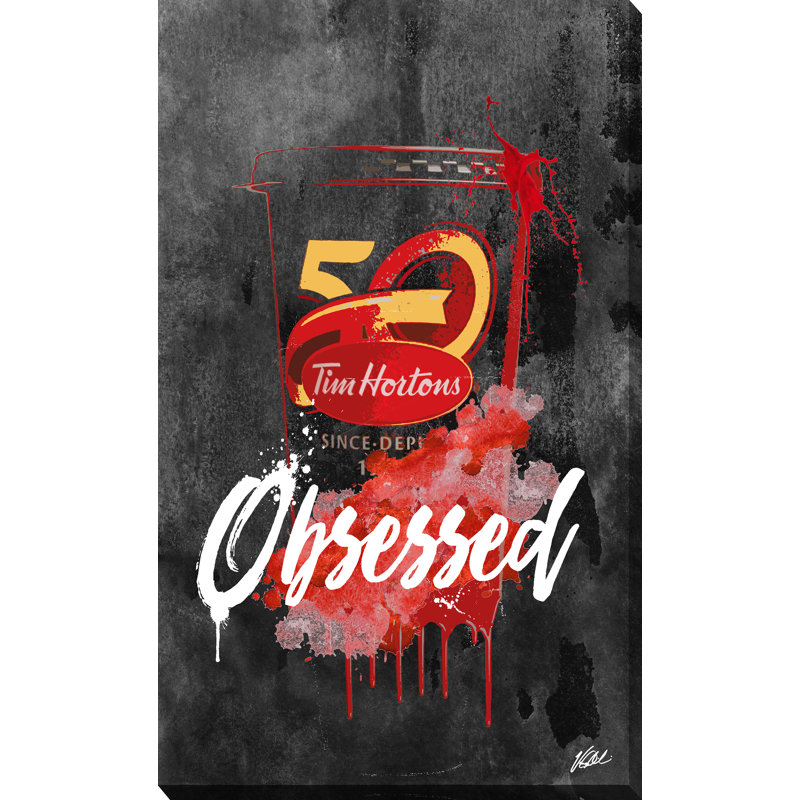 « drink tim hortons inversé » par ppi studio, impression sur toile tendue, H 40 po x l 24 po x P 1 po
