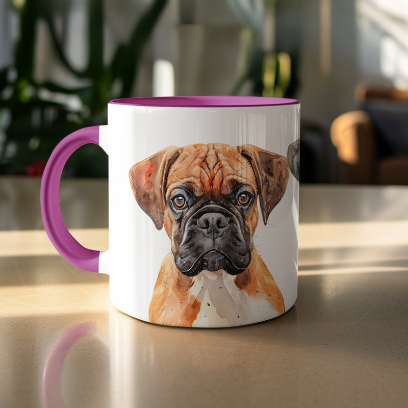 Miniature Pinscher Design 11oz Coffee Mug, 2, Purple