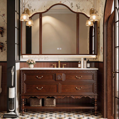 French vintage floor-standing bathroom cabinet