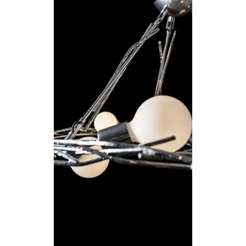 Brindille 6 - Light Sputnik Globe Chandliers, Sterling