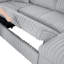 Canapé-lit modulaire rabattable en tissu de 122 pouces avec ports USB et canapé-lit modulaire en U surdimensionné rembourré confortable avec chaise de rangement