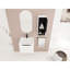 Meuble-lavabo de salle de bain avec lavabo en céramique