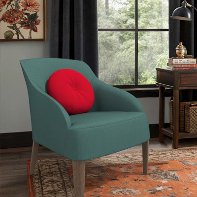 Coussin décoratif intérieur / extérieur Sunbrella, housse de coussin ronde de 20 pouces avec insert