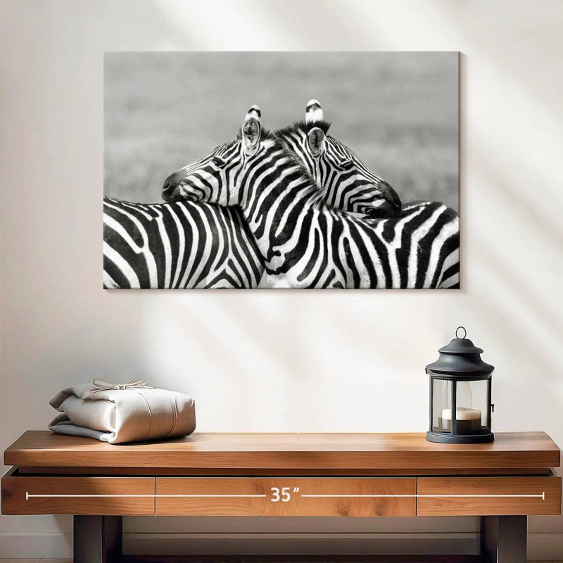 Brampt Loving Zebras, 16" H x 24" W