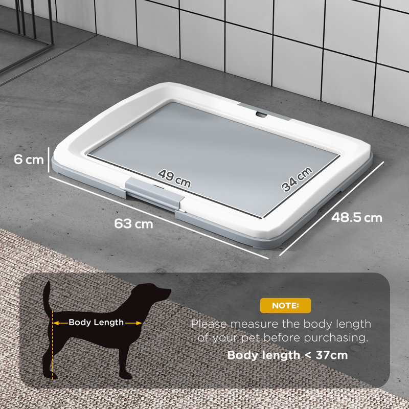 Polypropylene Litter Box, 6" H x 63" W x 48.5" D