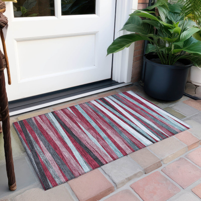  Tapis gris intérieur / extérieur lavable à la machine Chantille ACN997, Rectangle 1 pi 8 po x 2 pi 6 po