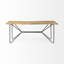 Table console abstraite vieillie en bois massif naturel et noir et fer de 66 pouces
