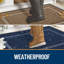 Tapis de porte avant - noir - caoutchouc naturel / imperméable, toutes saisons, toutes saisons, résistant à la décoloration, profil bas, intérieur / extérieur, facile à nettoyer