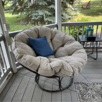 Red Barrel Studio® Papasan Patio Chair with Cushions & Reviews