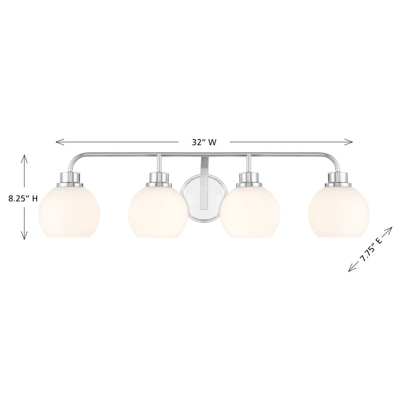 Luminaire suspendu en chrome 4 lumières Meridian, Chrome chrome