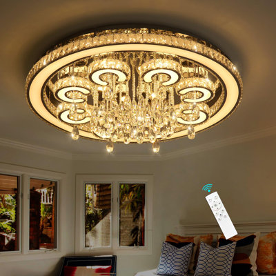 Glam Dimmable Led Crystal Chandelier