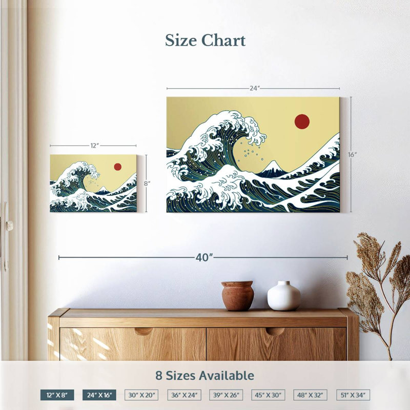 Gillard Great Wave Off Kanagawa, H 16 po x l 24 po