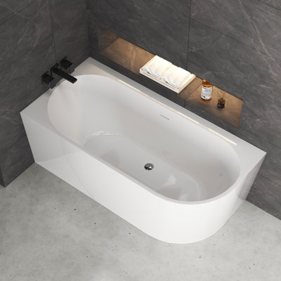 Tidal 59'' Alcove/ Tile In Bathtub Acrylic Soaking Bathtub