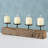 5'' H Solid Wood Tabletop Candelabra