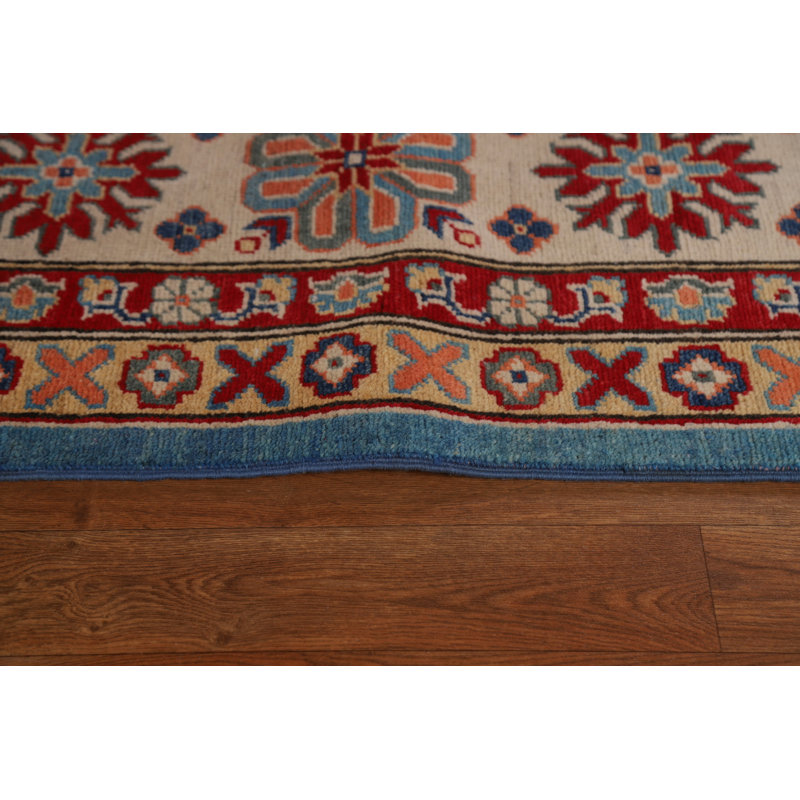 Light Blue Kazak Vegetable Dye Area Rug