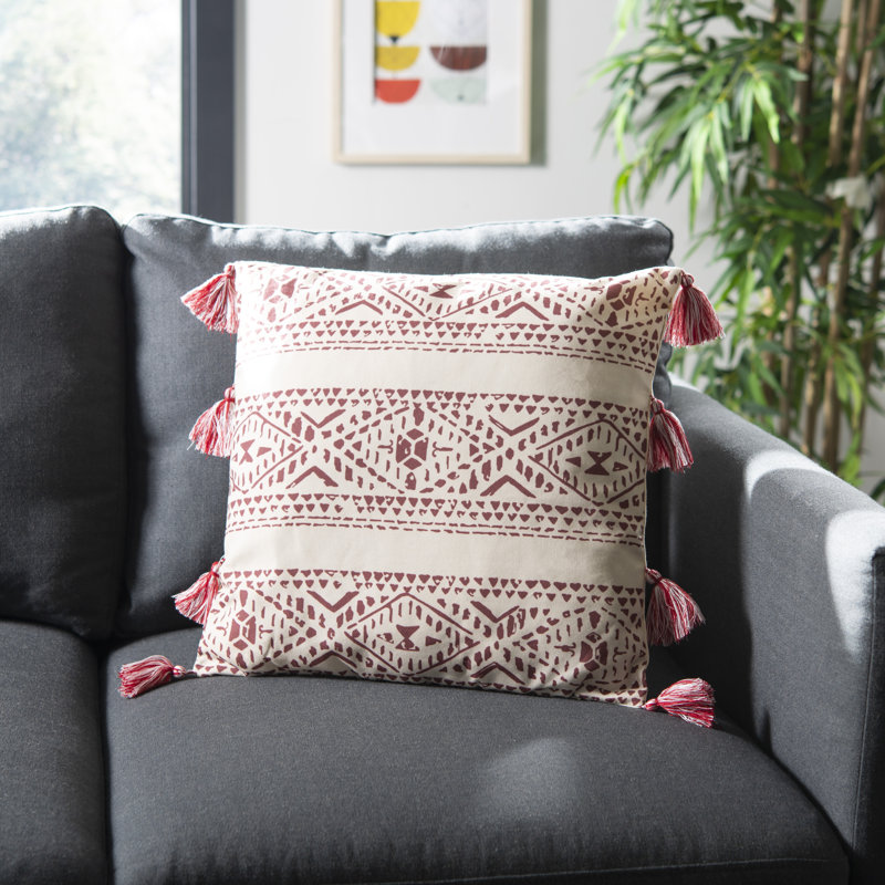 Landria Tassels Reversible Throw Pillow