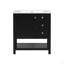 Armoire de meuble-lavabo de style transitionnel 30 po avec lavabo en céramique