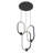 Saros Matte Black 3 Light Chandelier