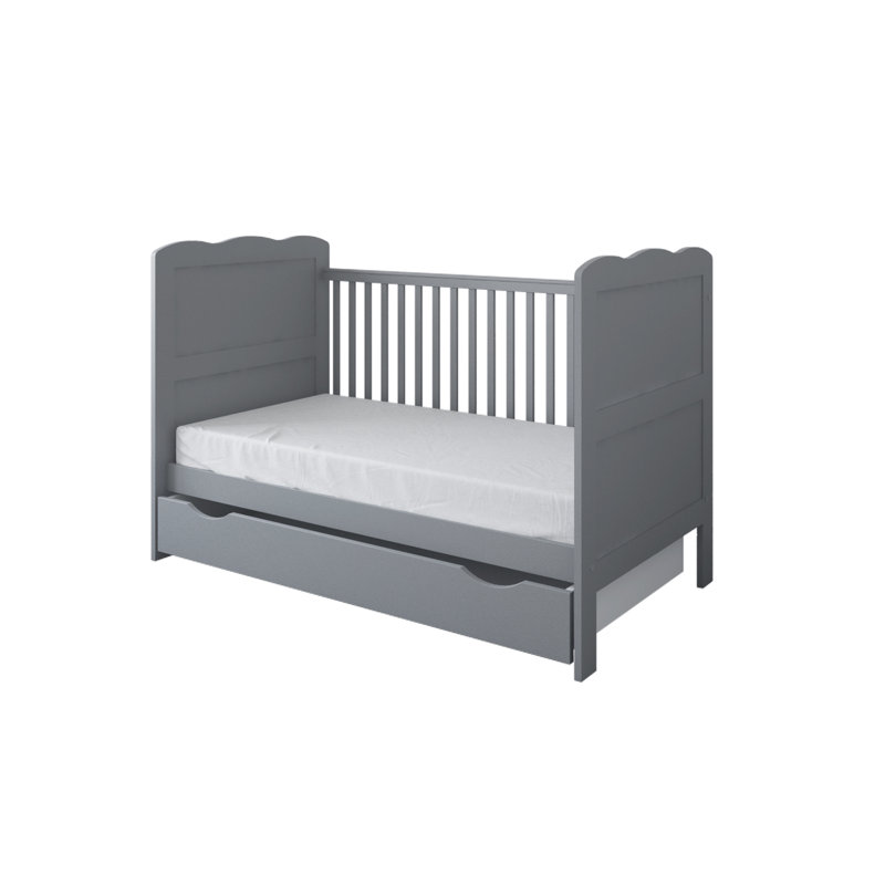 Torrens Cot Bed, Grey, Yes