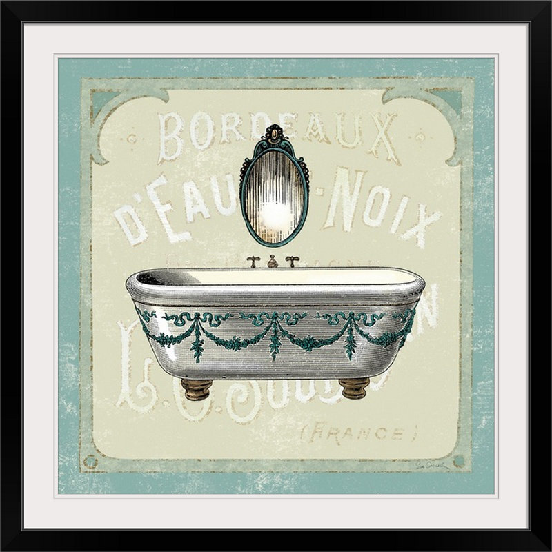 « i » par sue schlabach, impression Parisian Bath, H 32 po x l 32 po x P 1 po, Cadre noir
