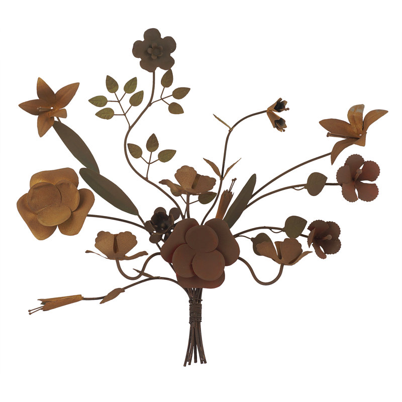 Décoration murale avec porte-bougie fleur grappe