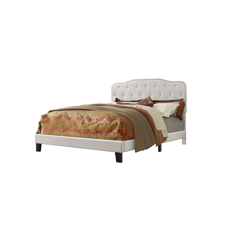 Anzhelika Upholstered Standard Bed, Twin, Fog Linen