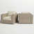 Coussin beige / cadre gris