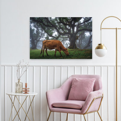 Cow In The Fog Abstract Contemporary Cow Landscape Nature Art
