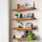 2-Pack 24×8×1.6 Inch Walnut Solid Wood Floating Shelves