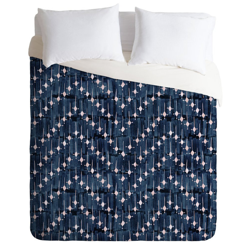 Ensemble de housse de couette Schatzi Justina, Housse de couette pour grand lit et 2 taies décor
