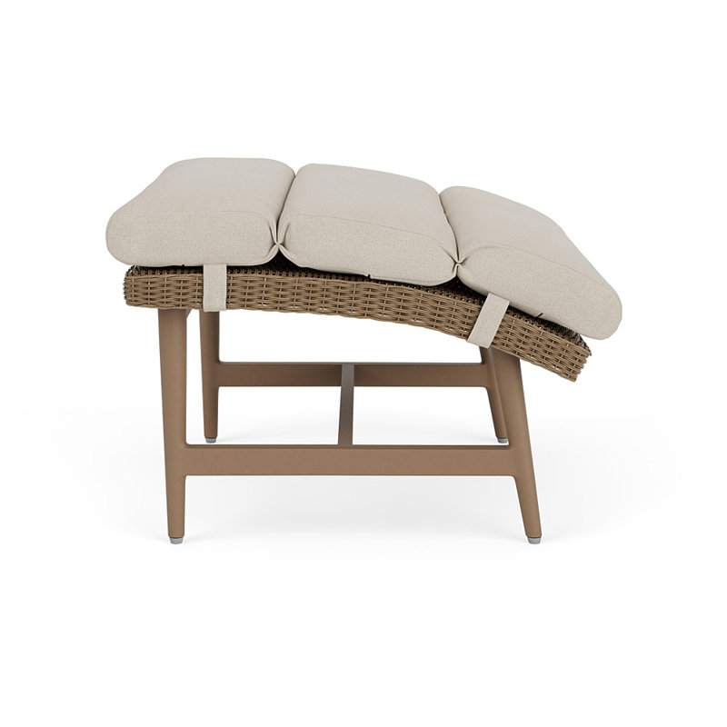 Cascade Outdoor Ottoman, Fawn, Sandberg Flax