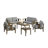 Polett Teak Outdoor Six-person Patio Set With Cushions And Two Tables-1857607736-1857607732