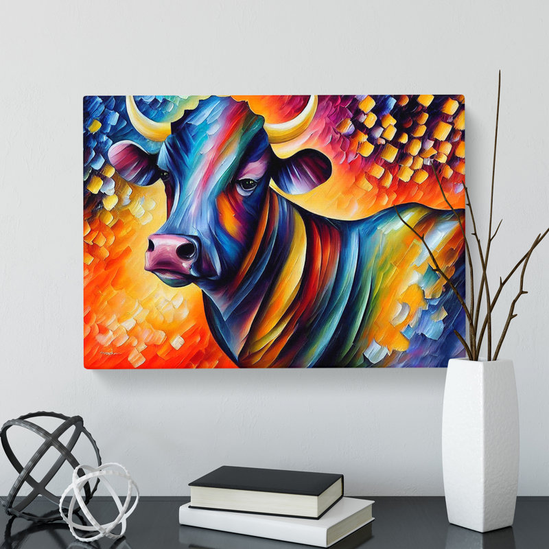 Cow Painting Vol.1 Abstract - Wrapped Canvas, 40cm H x 60cm W x 3cm D