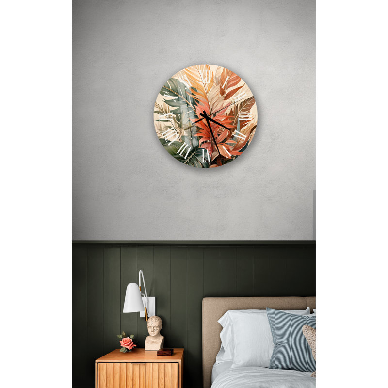 Horloge murale en verre trempé, Blanc