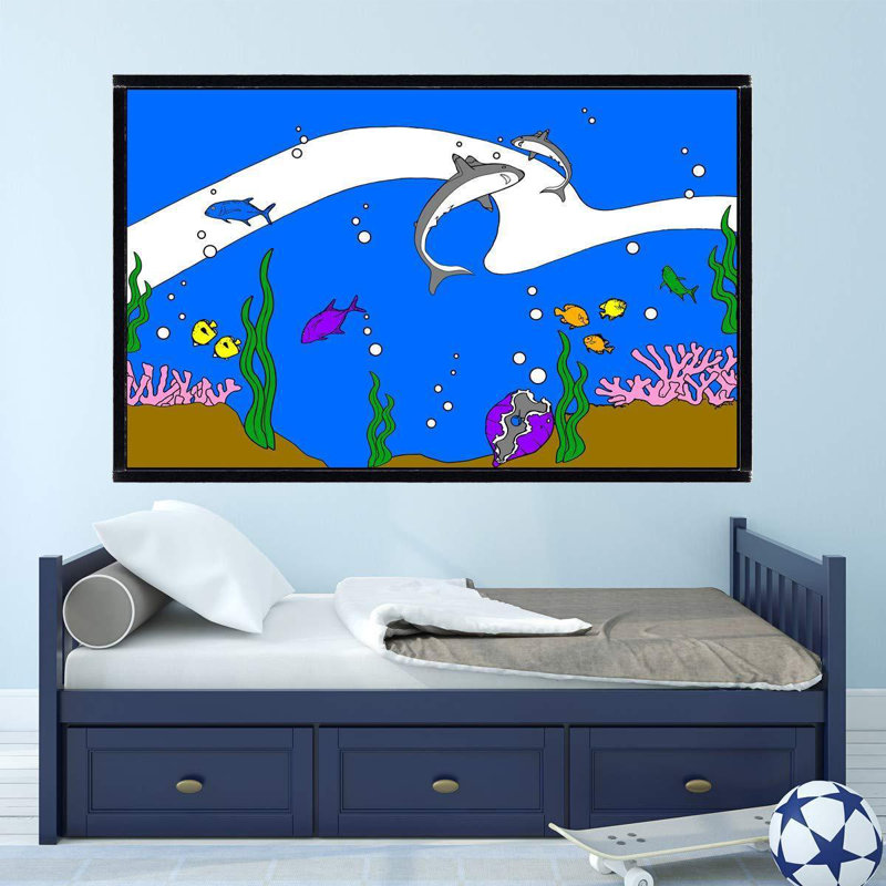 Adhésif décoratif effacement à vie mer océan, 16 po x 24 po