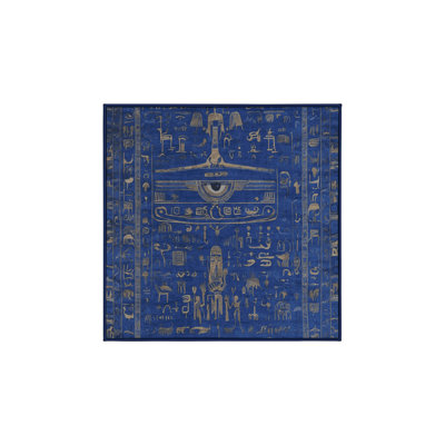 Tapis bleu lavable à la machine