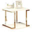 Table de bout chic avec cadre et tablette de rangement ouverte