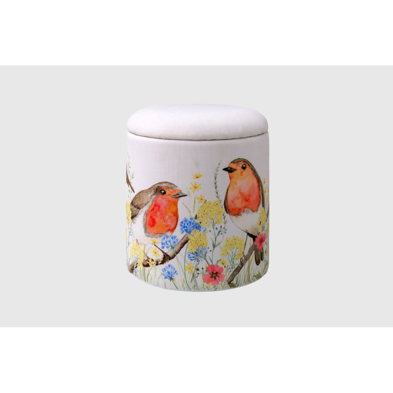 Claunch 40cm Wide Block Print Footstool Ottoman