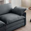 Canapé simple à assise profonde avec repose-pieds et coussin-289310280