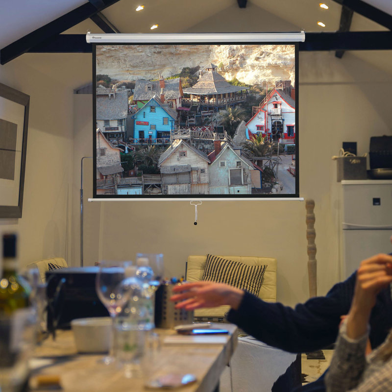 Instahibit Manual Projector Screen Projector Screen, 57" H x 43" W