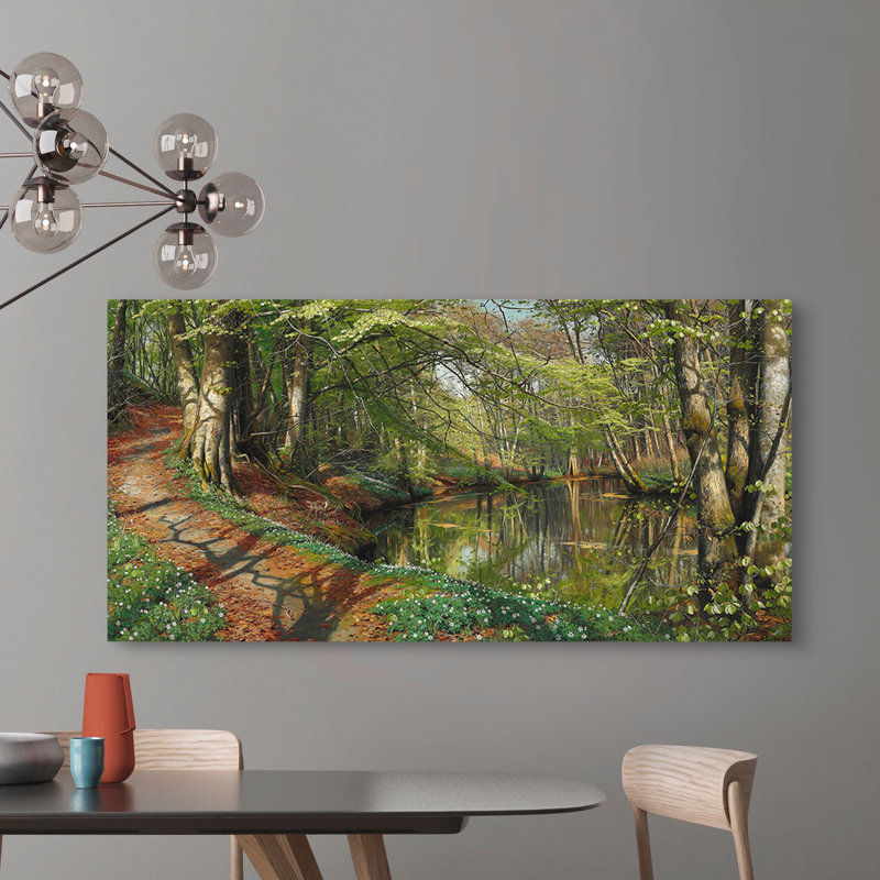 A Spring Day In The Forest by Peder Mørk Mønsted - Wrapped Canvas Print, 50cm H x 100cm W x 4cm D