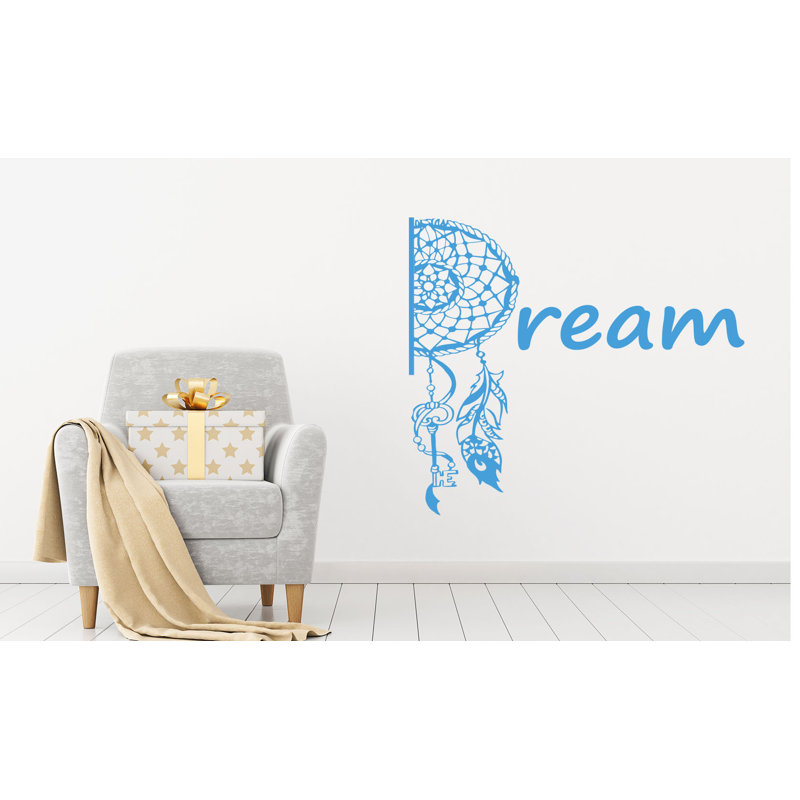 Text & Numbers Non-Wall Damaging Wall Decal, IceBlue
