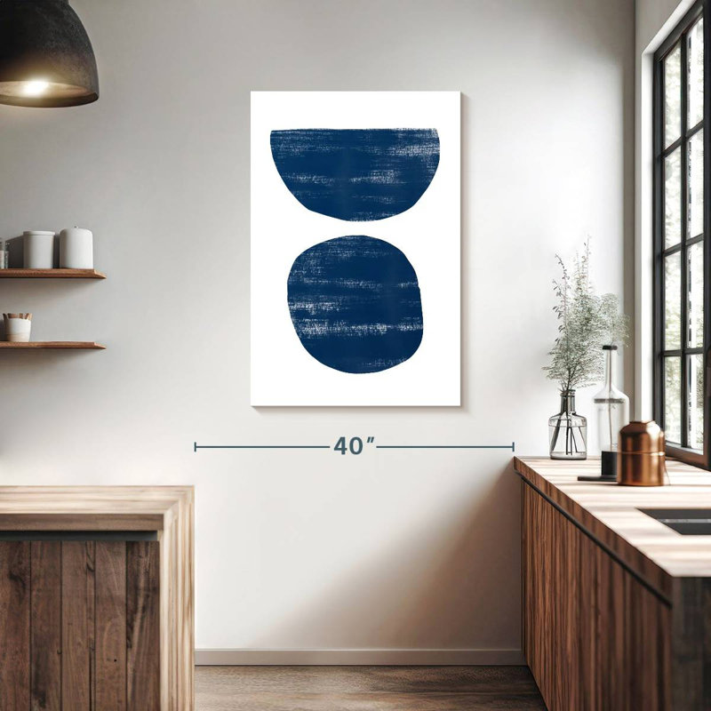 Avery Abstraction I - bleu marine, H 39 po x l 26 po