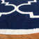 Rodgers Hand Woven Flat Weave Wool/Cotton Geometric Rug in Navy/Ivory