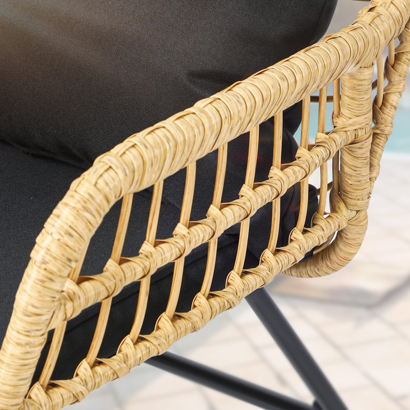 Ensemble de canapé d'extérieur Bayou Breeze 4PCS, Noir / Jaune