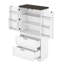 Armoire de rangement blanche avec tiroirs pratiques pour la chambre à coucher, le salon, le bureau - tiroir en bois et tablettes